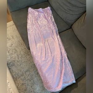 Sequin Maxi Skirt - Pink